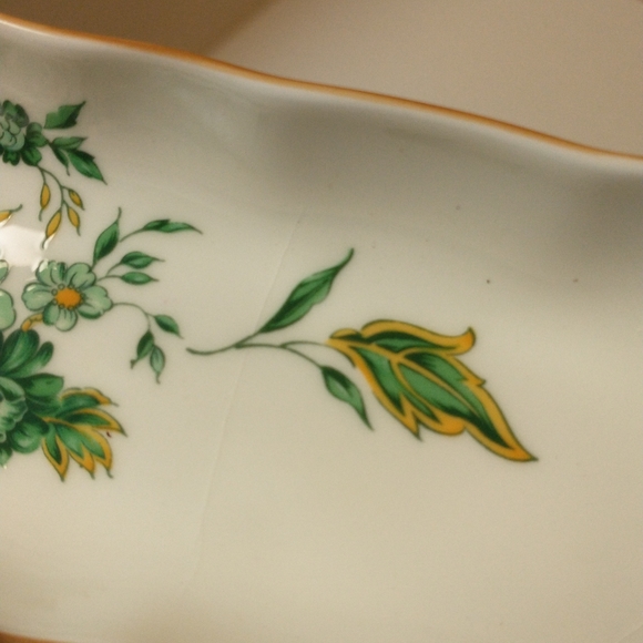 Vintage Floral Jewelry Small pagoda Tray Dish in original box - Picture 5 of 8